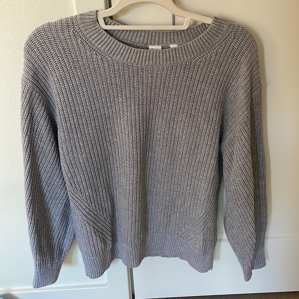 Gap Easy Boatneck Heather Grey Knit Sweater